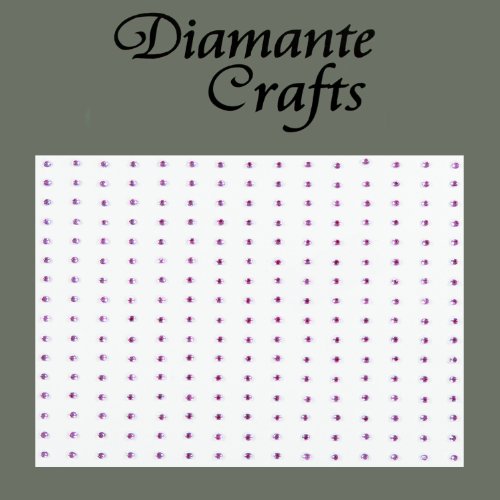 240 x 1mm Diamante Self Adhesive Rhinestone Body Nail Vajazzle Gems - Choose from 19 Colours - created exclusively for Diamante Crafts (Light Pink)