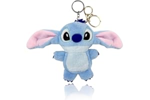 Ubephant Stitch Portachiavi, 12cm Stitch Portachiavi in Peluche, Portachiavi a Forma di Fumetto, Cartoon Ciondolo in Peluche Stitch Portachiavi, Regalo per Bambini