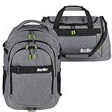 schnelle DHL Lieferung Schulrucksack Jungen grau Mädchen 2tlg Set Rucksack + Sporttasche Bestway
