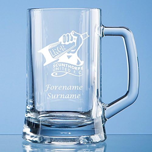 Scunthorpe FC Official PERSONALISED Crest Small Straight Tankard - FREE ENGRAVING