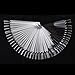 Mofun® 50X Clear False Display Nail Art Fan Wheel Polish Practice Color Pop Tip Sticks