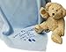 Spoilt Rotten Kids Baby Blue Personalised Keepsake Cot or Pram Blanket. Embroidered With Name, Date, Weight or Any Other Wording Or Message You WishYour Choice of Cute Picture - Choose From Photo (Lion, Heart, Elephant, Cupcake, Butterfly etc). Beautiful Gift For Newborn, Christening, Naming Day, Daughter, Goddaughter, Granddaughter or Niece.