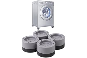 CHYEEH 4 Pièces Tampons À Pied Machine À Laver - Patins Anti Vibrations Caoutchouc Antidérapant, Tampons Pieds en Caoutchouc anti-vibrations, Universel Pieds pour lave-linge et sèche-linge