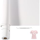 Bocguy Textile Vinyl Film, 12" X 240" HTV Rolls Heat Transfer Vinyl for Iron on Heat Transfer on DIY T-shirts and More Fabric