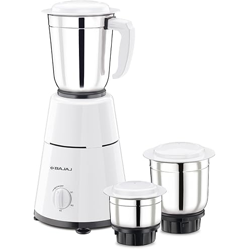 Bajaj 500W GX-1 Mixer Grinder With 3 Jars- white