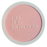 Eckig kann jeder... rundes Letterboard mit weißem Rahmen