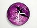 Produktbild Flying Peter Pan - Never Grow Up - Purple Full Moon - TinkerBell Captain Hook - Universe Stars Space Galaxy Solar Planet - Custom Name Wall Clock