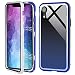 Produktbild Liebecase Für iPhone XR Hülle Magnet,iPhone XR Hülle 360 Grad Magnetisch, Dünn Metallrahmen Magnetische Adsorption Handyhülle mit Panzerglas Vorne und Hinten Komplett Schutzhülle für iPhone XR-Blau