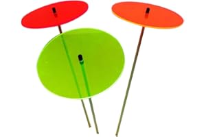 Sun Catcher Garden Decor Dischi del Sole 3 Incandescente Grandi Pali da Giardino 75cm Altezza Ornamento per Esterni Regalo per Giardinieri, Colour:Red/Orange/Green (3) RG