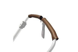 SEEDFUTURE kinderwagen griffbezug für Bugaboo bee 3,bee 5,bee+, kinderwagen armlehne schutzhülle aus Leder (Braun)