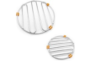 CLVPAI Rejilla para Enfriar-Rejilla de Vapor,Enfriador de Pasteles,Rejilla para un enfriamiento Uniforme y rápido Enfriador de Pasteles (Acero Inoxidable Redondo)