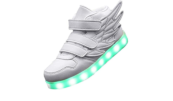 white shoes with lights