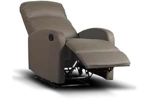 Cribel Relax Spike Poltrona, Reclinazione Manuale, con Poggiapiedi, Grigio (Fango), 91 x 65 x 101 cm