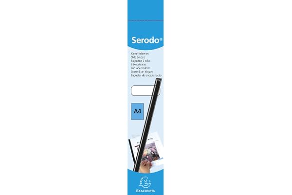 EXACOMPTA Boîte de 25 baguettes à relier manuelle Serodo 3 mm noir, 30 feuilles