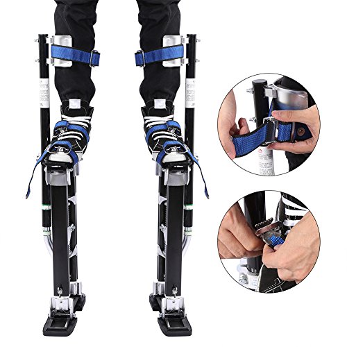 Yosoo 18-30 Pulgadas (46 - 76cm ) Aleación de Aluminio Profesional Ajustable Pilotes de drywall Zancos de Revestimiento Herramienta de Pintor (Plata)