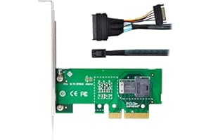 CHENYANG Adattatore CY U.2 U2 da NVME a PCIe 3.0 x4 SFF-8639 Hyper PCI Express PCI-E, convertitore per schede NVME SSD, per M.2 SSD, per mainboard mini SAS HD (nero,cavo 8643-8639 + adattatore PCIE)