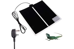 NEKOSUKI Reptile Heating Mat, 14W 11x11 inch Waterproof Reptile Heat Pad Under Tank Terrarium with Temperature Control, Safety Adjustable Reptile Heat Mat for Turtle, Tortoise, Snakes, Lizard, Gecko