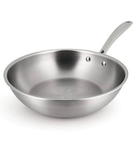 Set 2 Poêles Inox Trinox 24 Et 28 Cm - Tous Feux Induction, Structure 3 Couches, Sans PFOA, Lave-vaisselle