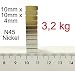 Produktbild 1 Neodym Blockmagnet 10mm x 10mm x 4mm N45 Nickel