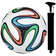 SKY GOLD Premium Polyurethane Football with Pump, Size 5, | Multicolor
