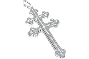 MALDON JEWELLERY Cross of Lorraine sterling silver pendant .925 x 1 Holy Crosses