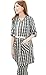 Bearsland Women's Plaids & Checks cotton Maternity Nursing pajamas Set White UK Size 14-16