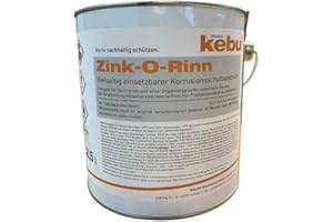 GENERISCH Zink-O-Rinn Kebu Korrosionsschutzanstrich Dachrinnenschutz Dachrinnenanstrich (2,5 l)