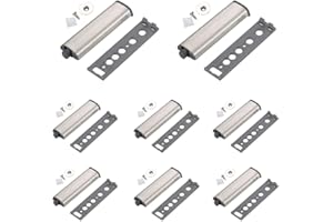 HIOQFR 8pcs Fermeture Push to Open Aimant Tiroir Poussoir Porte Placard Amortisseur Bouton Poussoir Meuble Cuisine Ouvre Porte Magnetique Ralentisseur de Porte Coulissante pour Meuble et Placard