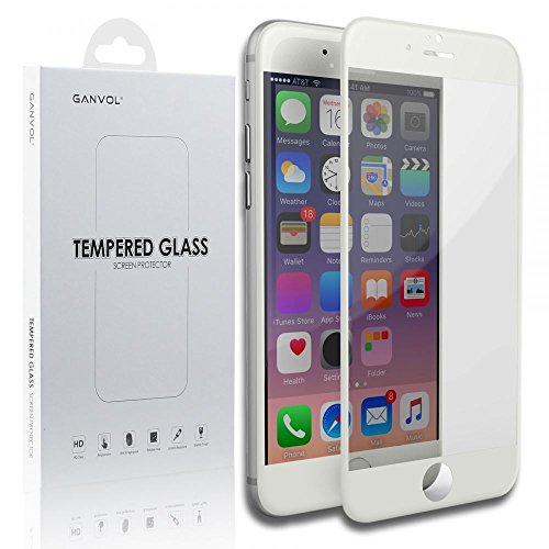 Ganvol Panzerglasfolie Apple iPhone 6 / 6S 3D Touch kompatible Schutzglas Panzerfolie (Es schützt den ebenes Display und gekrümmten Rand), Weiß - 7