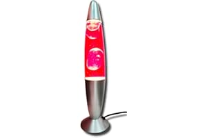 Signes Grimalt Lava Lava Lava Lava Lava Lava 35 cm Rouge-Blanc, avec Interrupteur, Comprend Une Ampoule E14, des Lampes à Plasma, Un Magma, des méduses colorées