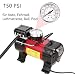 Produktbild Qulista 150 PSI Luftkompressor Premium elektrisch Luftpumpe tragbar für Auto, Fahrrad, Luftmatratze, Ball, Pool, 12V DC LCD-Display LED Licht