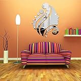 Material: acrílico. Calistouk RONGXINUK Pegatina decorativa de pared con efecto espejo, vinilo para decoracion de hogar