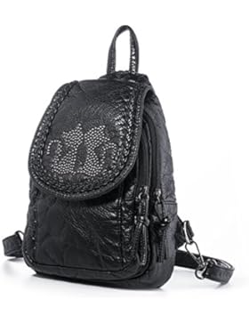 Hengwin Weihnachten Geschenke PU Leder Damen Kleine Backpack Handtasche - Schultertasche - Brusttasche 4 In 1...