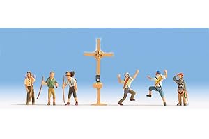 Noch - 36874 - Modélisme Ferroviaire - Randonneurs - 6 Figurines + Croix