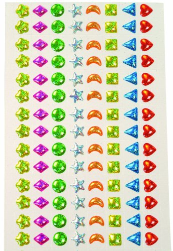 Pw International 500401-ASS - Piedras brillantes adhesivas (320 unidades), diseño variado