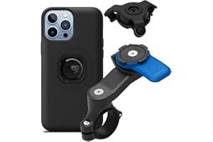 Quad Lock Kierownica Motocyklowa Uchwyt Telefonu Zestaw z Amortyzatorem Drgań i iPhone 13 Pro Max MAG Etui