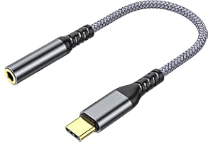 Hoppac Adaptateur Jack Femelle pour Casque 3,5 mm vers connecteur Audio stéréo USB-C Compatible avec iPad Pro 2021/2020/mini 6, Galaxy S21/S21+/S21 Ultra/S20/S10/S9/Note 10/A52