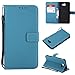 Produktbild Wendapai Samsung Galaxy A3 (2016) A310 Brieftasche Leder Hülle mit Schutz dauerhaft Accessories Hülle Folio Flip Cell Telefon Hülle Bag mit Kartenschlitzs,Cash Pocket,Sky-Blue