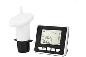 LIFBETTER Misuratore di livello del serbatoio dell'acqua ad ultrasuoni multifunzionale con display della temperatura Indicatore elettronico del livello dell'acqua del serbatoio dell'acqua Sensore misuratore