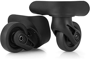 Volein 1 par de ruedas de repuesto para maletas, ruedas de repuesto con 2 agujeros para tornillos (V237,2 unidades)