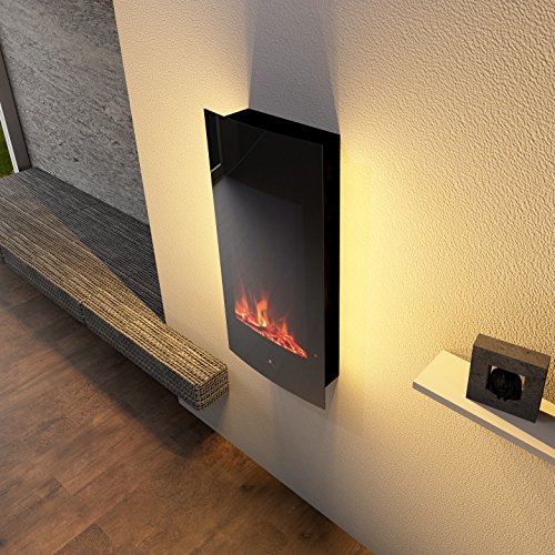 Noble Flame Detroit [Vertikaler gewölbter Elektro-Wandkamin] von Noble