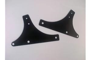 WESTLAND CUSTOMS Rückenlehne Sissybar Seitenplatten kompatibel mit Harley-Davidson FLST FXST Softail Modelle Schwarz