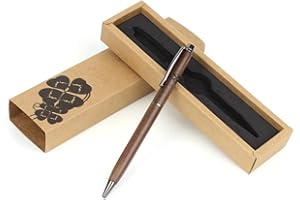 Jiaer Sentai Nachhaltiger Glücksbringer geschnitzter Holzkugelschreiber, als Geschenk für Klassenkameraden, Kollegen, Freunde-vierblättriges Kleeblatt Glücklich