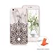 Produktbild Hülle für iPhone 6 PLUS/6S PLUS Wanxida Marmor Muster Bumper TPU Silikon Schutzhülle Soft Clear Case Cover Ultra Dünne Schlanke Etui Weiche Glatte Tasche Kratzfeste Stoßfeste Handyhülle-Mandala Blume Marmor