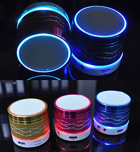 Mini BluetoothLautsprecher, inShang Flash-LED-Nachtlicht 7 Farbe Bluetooth Mini lautsprecher mit Rissmuster UnterstÃ¼tzung HÃ¤nde frei und TF-Karte, mit 3,5 mm AUX-Kabel