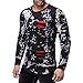 Produktbild Blusen Herren Hemd,Vovotrade Langarmshirt Übergröße Camouflage Herbst Casual O Neck Langarm-Shirt Pollover Patchwork Top Bluse Tee