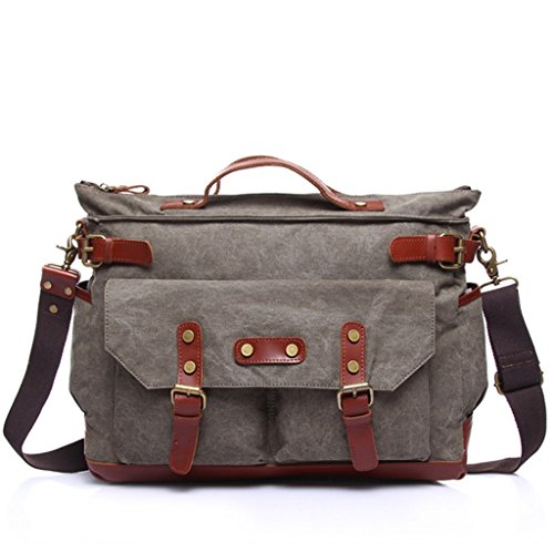 Preisvergleich Produktbild Sucastle Canvas Tasche Urlaubsreisen Schulter Messenger Multifunktionspaket Sucastle Farbe: armygrün Größe: 41x28x13cm