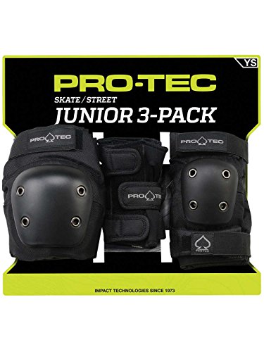 Pro-Tec Street Gear Junior 3 Pack Protecciones, Unisex niños, Negro (Black), S
