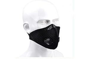 JPOJPO Outdoor Sport Mask Reusable Activated Carbon Dustproof Respirator Safety Mask Respirator Activated Carbon Anti Cold Sports Mask Filter Bicycle Mask Mountain Bike Riding Mask