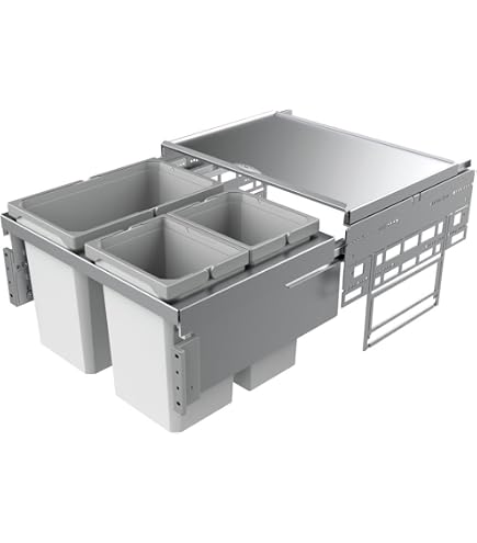NABER Cox Base 360 S/600-3 Abfallsammler – Anthrazit, 2x10 + 1x22 Liter, Mit Soft-Close